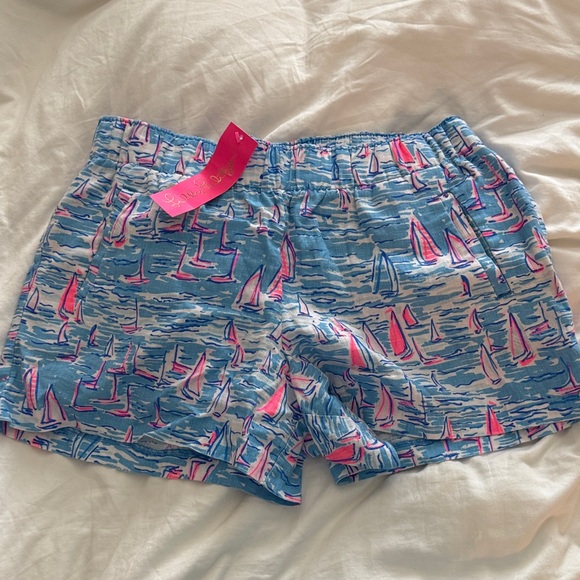 Lilly Pulitzer Lilo Linen Shorts in Boatylicious - Picture 2 of 5